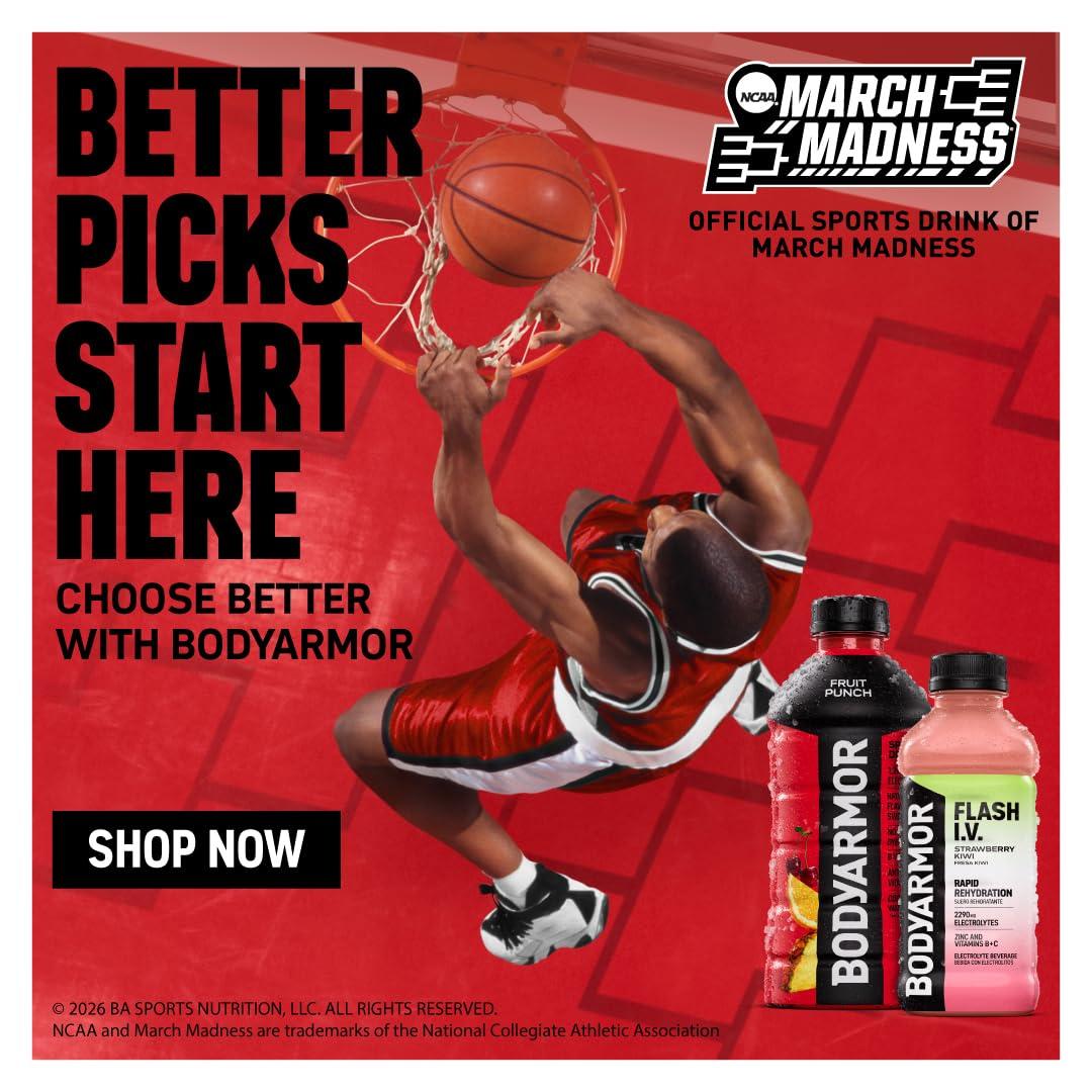 imageBODYARMOR Flash IV Zero Sugar Caffeine Pineapple Passionfruit Electrolyte Beverage Hydration Drink For Rapid Rehydration Post Workout Recovery 20 Fl Oz Pack of 12Zero Sugar Caffeinated Watermelon Punch
