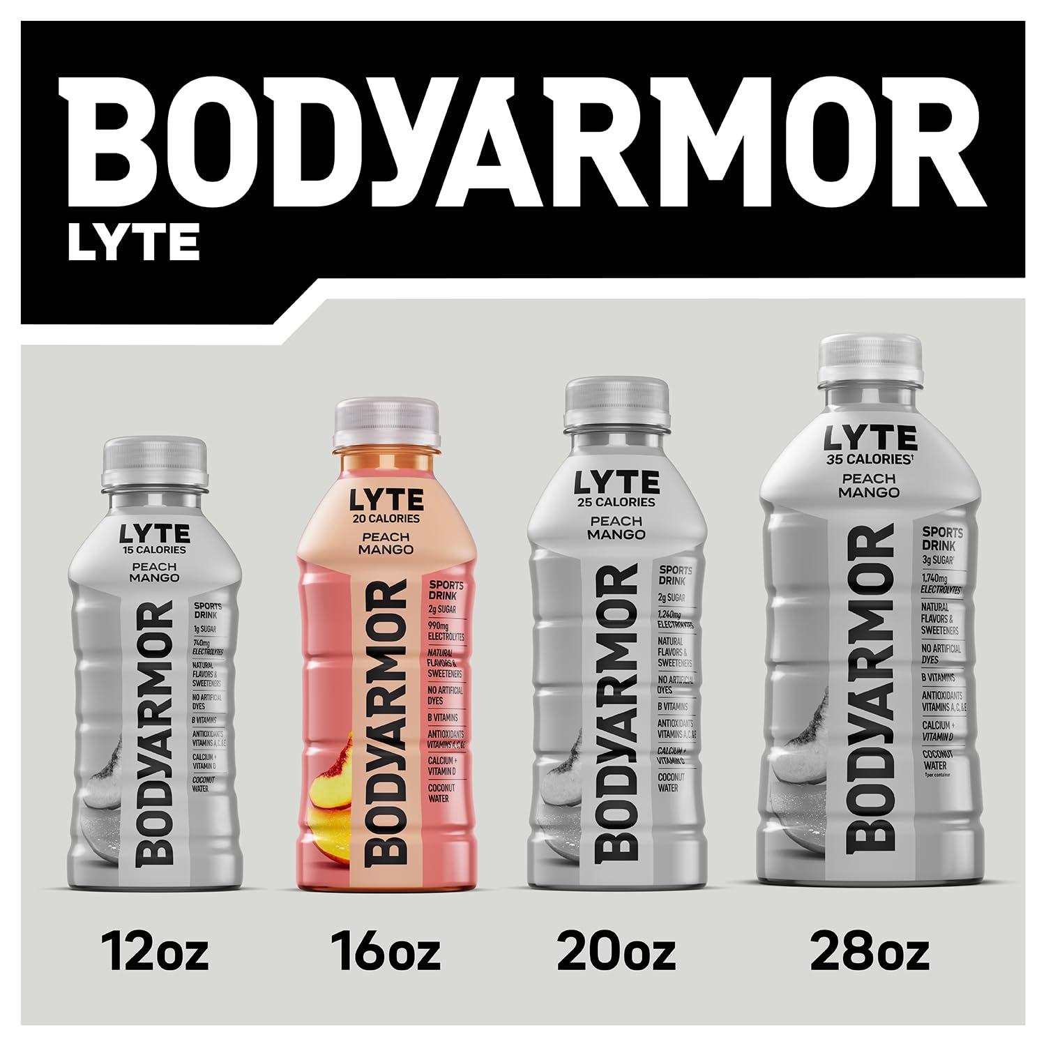 imageBODYARMOR LYTE Dragonfruit Berry Electrolyte Drink 20 Calories 16 Fl Oz Bottles 12 Pack Coconut Water Sports Drink Natural Flavor amp B Vitamins