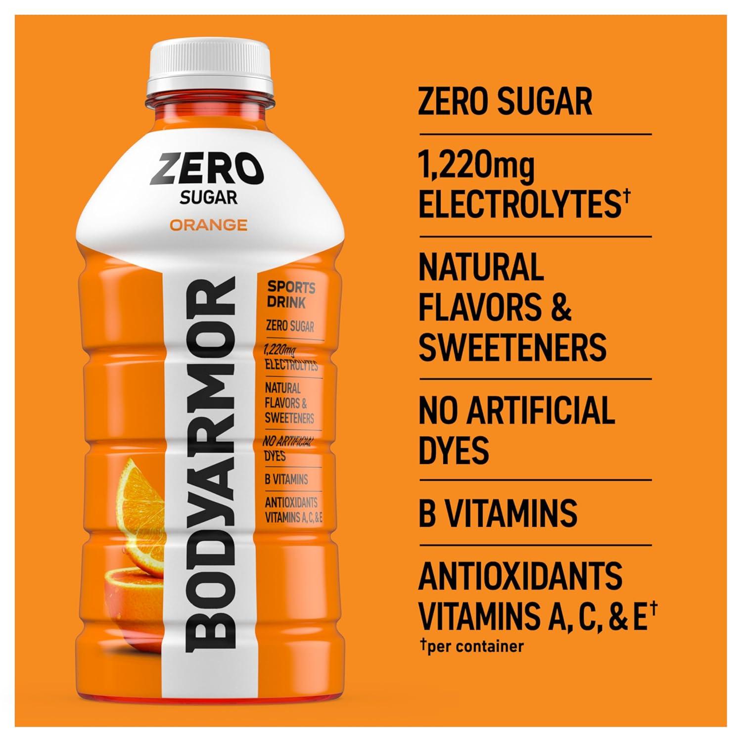 imageBODYARMOR LYTE Peach Mango Electrolyte Drink 35 Calories 28 Fl Oz Bottles 15 Pack Coconut Water Sports Drink Natural Flavor amp B VitaminsOrange