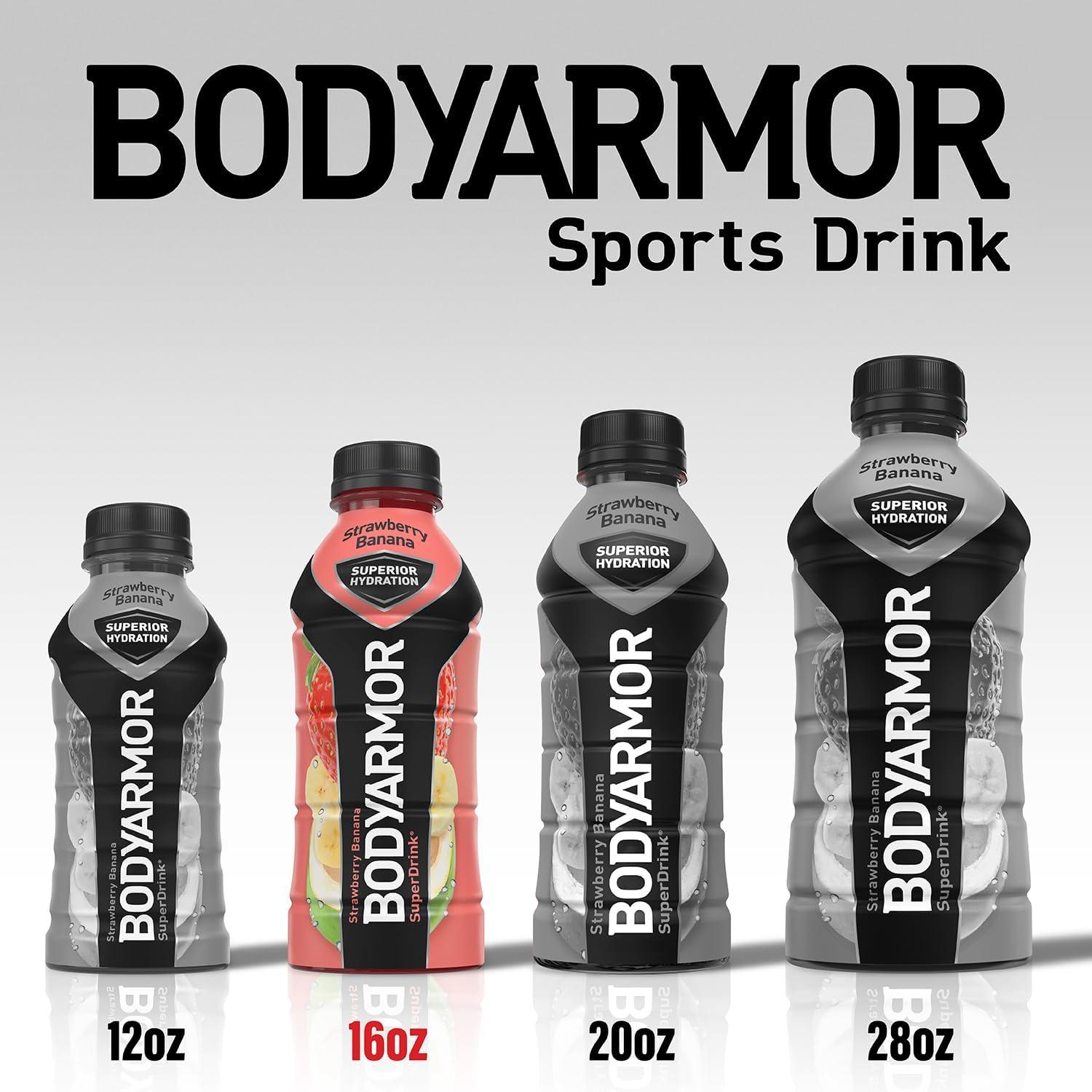 imageBODYARMOR Sports Drink Sports Beverage Blue Raspberry Coconut Water Hydration Natural Flavors With Vitamins PotassiumPacked Electrolytes Perfect For Athletes 16 Fl Oz Pack of 12