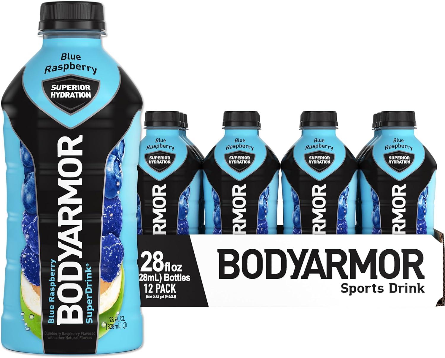 imageBODYARMOR Sports Drink Tropical Punch Electrolyte Drink Hydration 12 Fl Oz Bottles 8 Pack Flavored Coconut Water with B Vitamins amp AntioxidantsBlue Raspberry