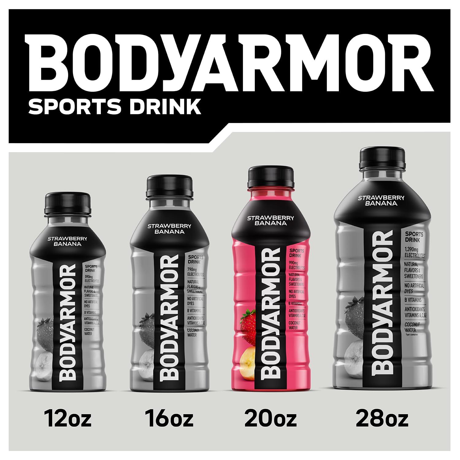 imageBODYARMOR Sports Drink Tropical Punch Electrolyte Drink Hydration 12 Fl Oz Bottles 8 Pack Flavored Coconut Water with B Vitamins amp AntioxidantsFruit Punch