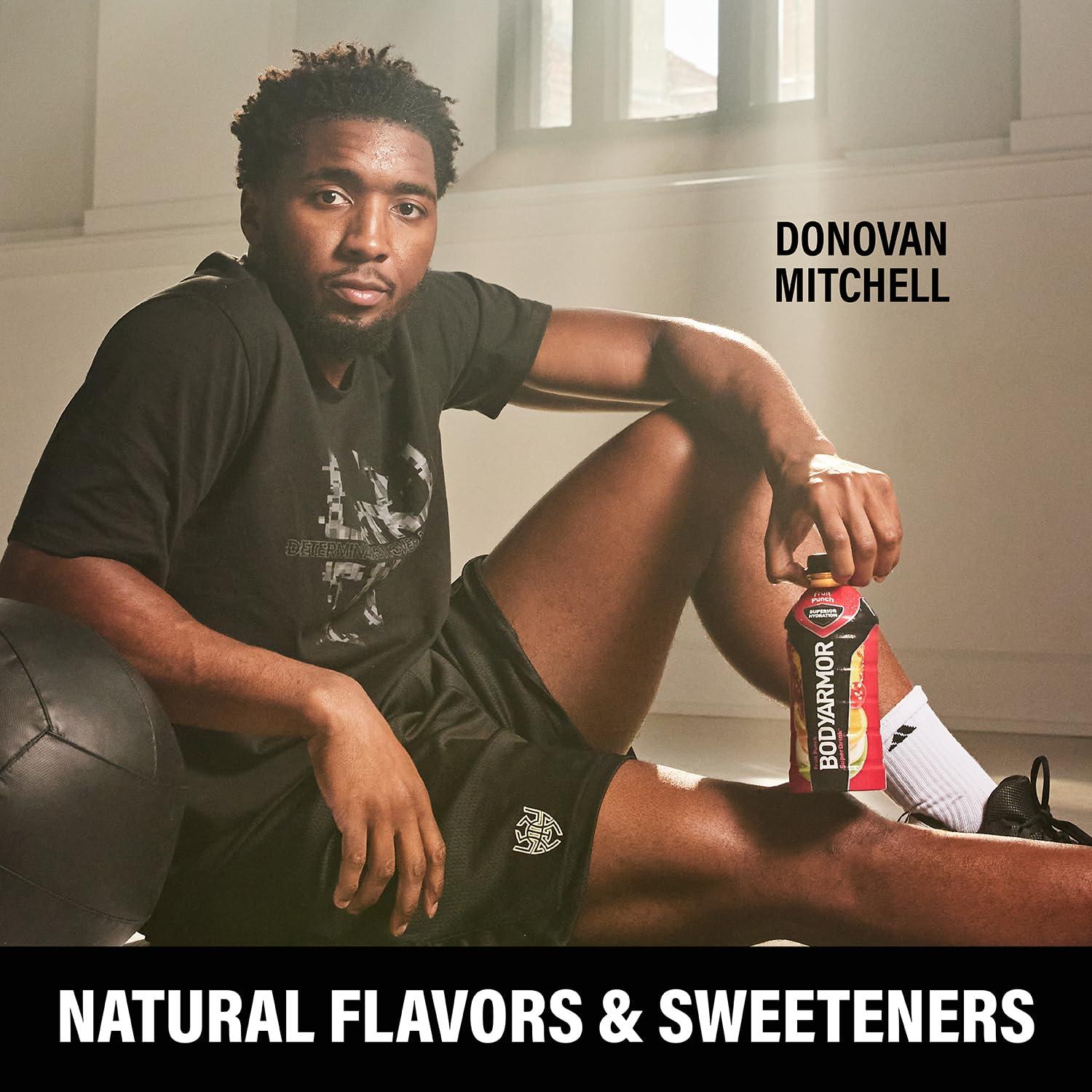 imageBODYARMOR Sports Drink Tropical Punch Electrolyte Drink Hydration 12 Fl Oz Bottles 8 Pack Flavored Coconut Water with B Vitamins amp AntioxidantsFruit Punch