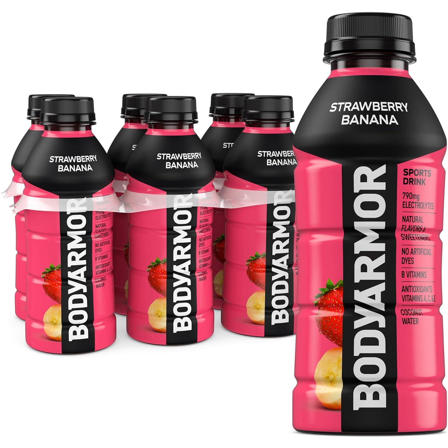 imageBODYARMOR Sports Drink Tropical Punch Electrolyte Drink Hydration 12 Fl Oz Bottles 8 Pack Flavored Coconut Water with B Vitamins amp AntioxidantsStrawberry Banana