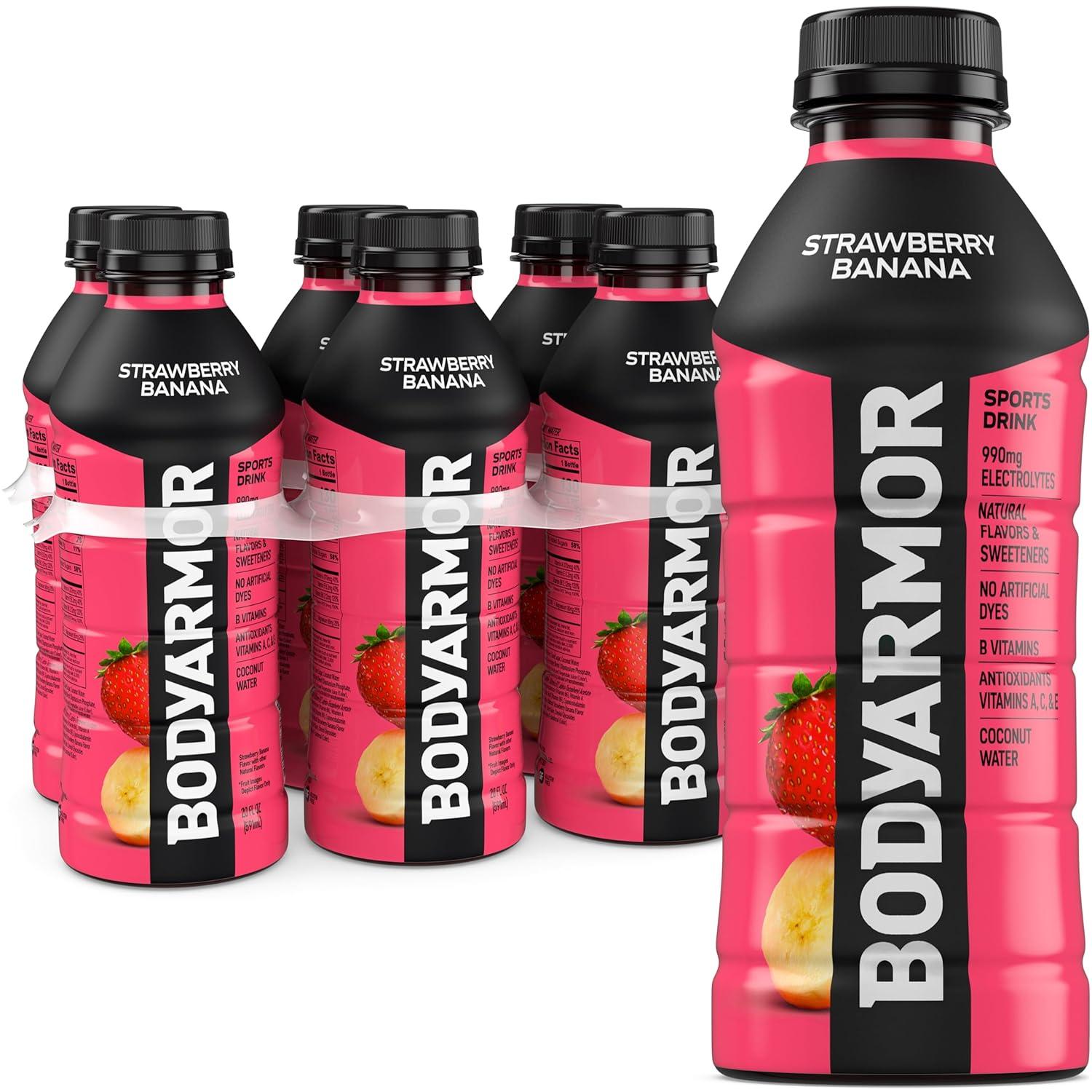 imageBODYARMOR Sports Drink Tropical Punch Electrolyte Drink Hydration 12 Fl Oz Bottles 8 Pack Flavored Coconut Water with B Vitamins amp AntioxidantsStrawberry Banana