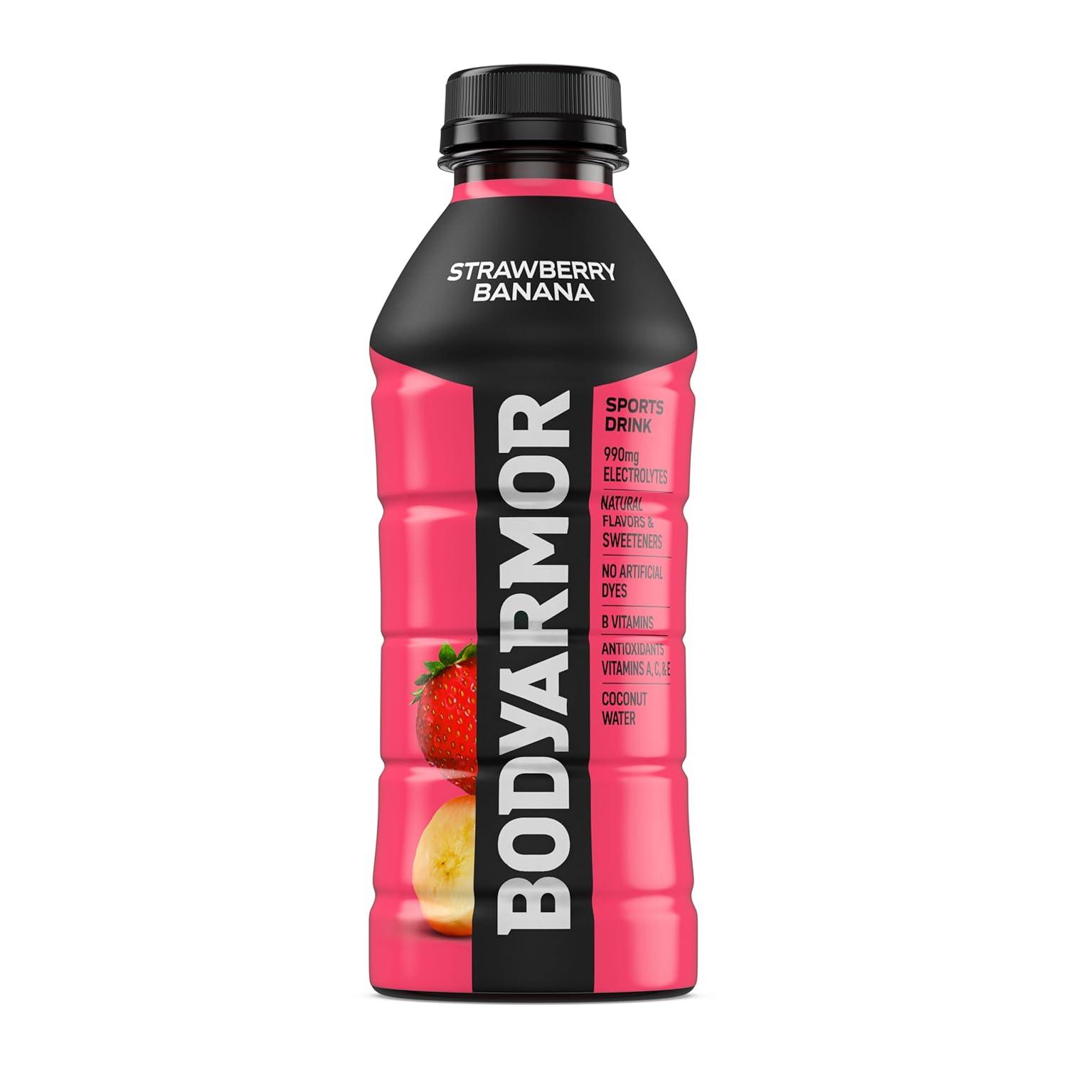 imageBODYARMOR Sports Drink Tropical Punch Electrolyte Drink Hydration 12 Fl Oz Bottles 8 Pack Flavored Coconut Water with B Vitamins amp AntioxidantsStrawberry Banana