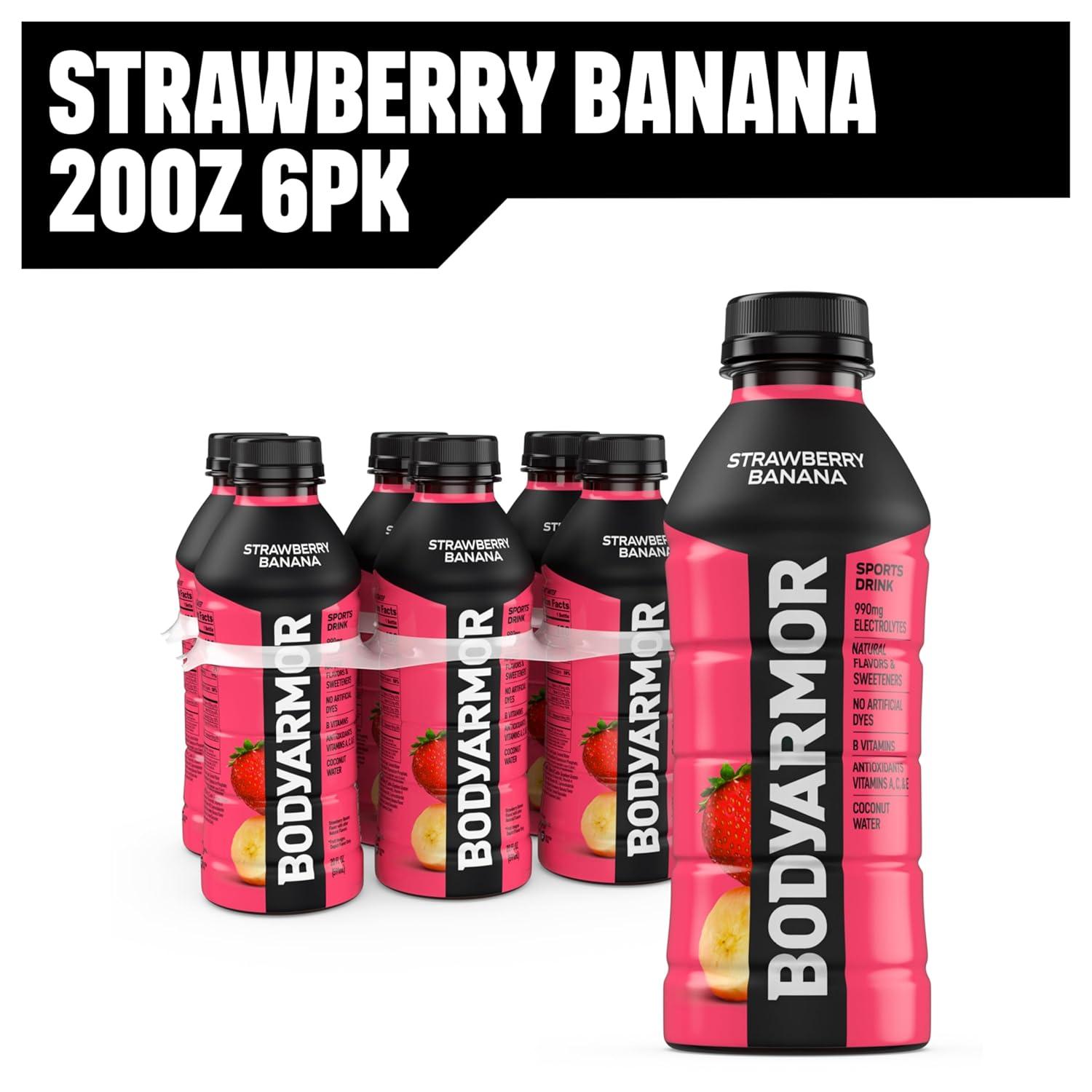 imageBODYARMOR Sports Drink Tropical Punch Electrolyte Drink Hydration 12 Fl Oz Bottles 8 Pack Flavored Coconut Water with B Vitamins amp AntioxidantsStrawberry Banana