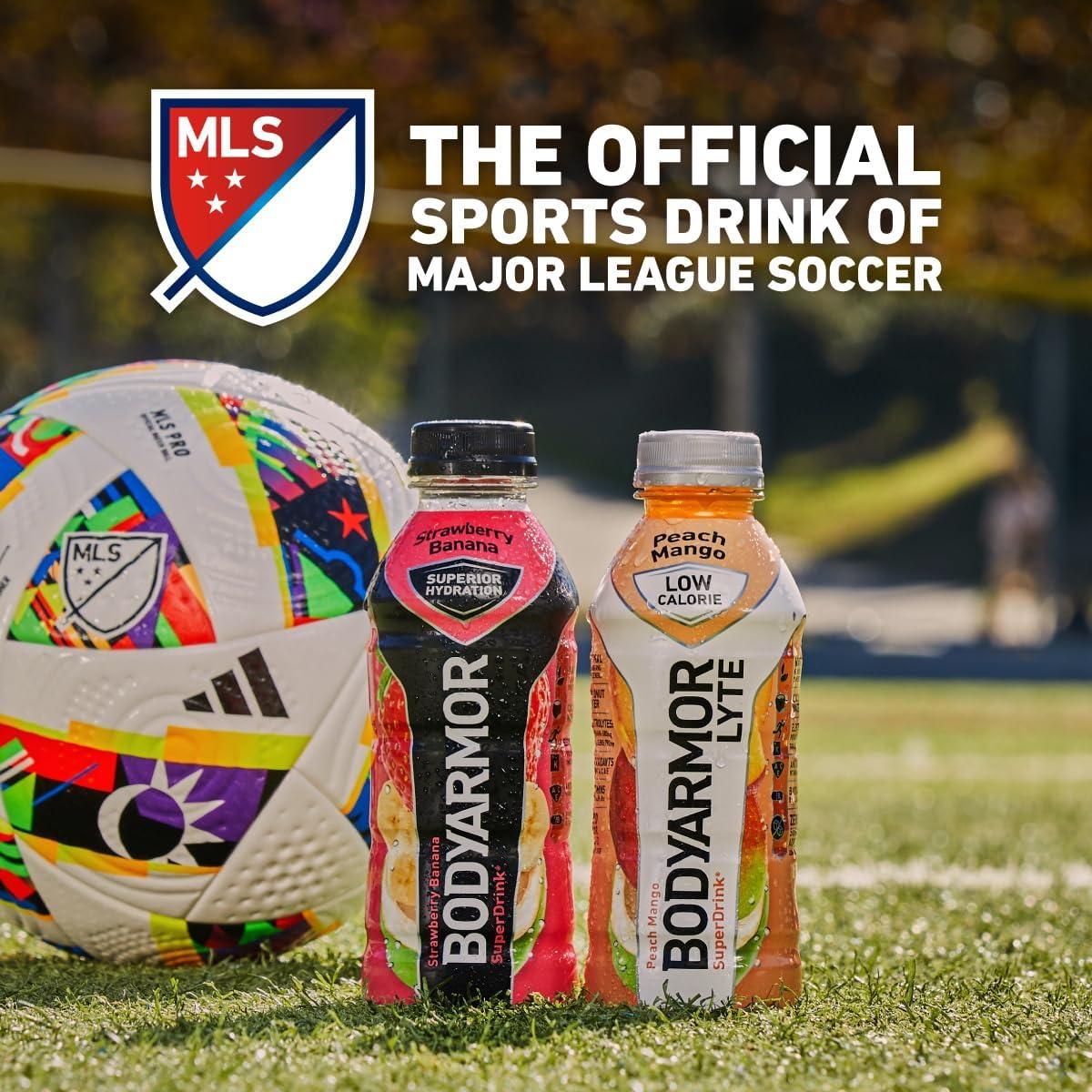 imageBODYARMOR Sports Drink Tropical Punch Electrolyte Drink Hydration 12 Fl Oz Bottles 8 Pack Flavored Coconut Water with B Vitamins amp AntioxidantsTropical Punch