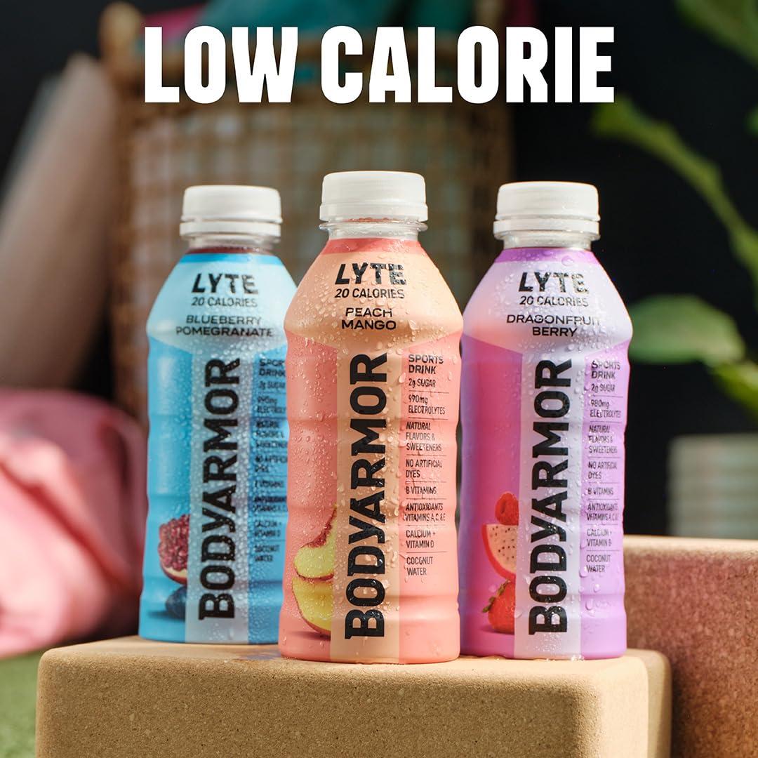 imageBODYARMOR ZERO Sugar Fruit Punch Electrolyte Drink Natural Flavors 20 Fl Oz Bottles 6 Pack B Vitamins amp Antioxidants Sugar Free HydrationLyte Dragonfruit Berry