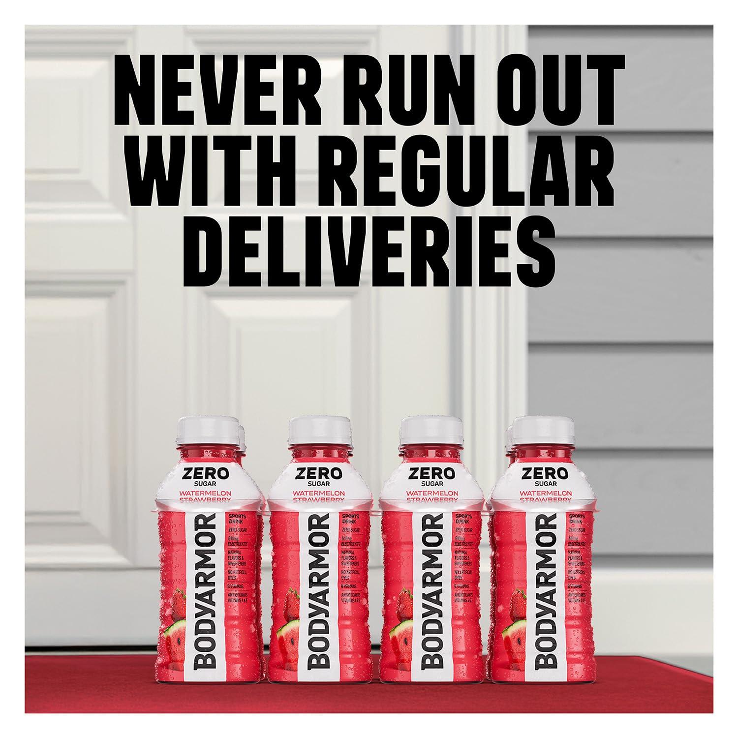 imageBODYARMOR ZERO Sugar Fruit Punch Electrolyte Drink Natural Flavors 20 Fl Oz Bottles 6 Pack B Vitamins amp Antioxidants Sugar Free HydrationZero Fruit Punch