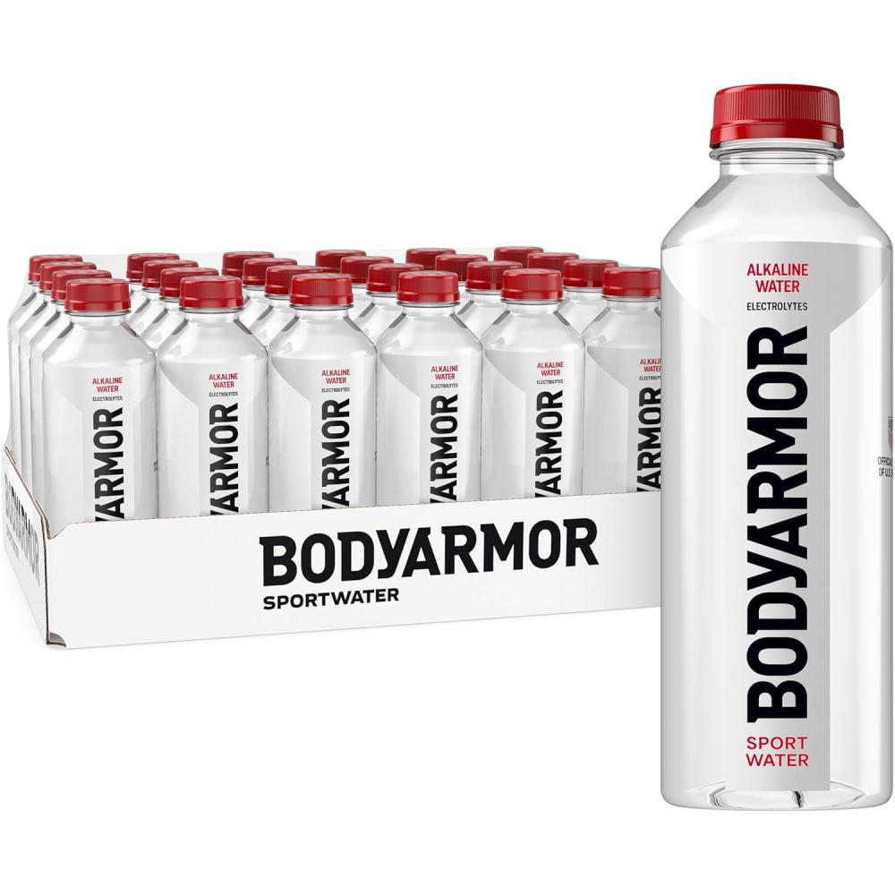 imageBODYARMOR SportWater Alkaline Water Superior Hydration High Alkaline Water pH 9 Electrolytes Perfect for your Active Lifestyle 700mL Pack of 24