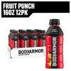 BODYARMOR Sports Drink Sports Beverage, Fruit Punch, Coconut Water Hydration, Natural Flavors With Vitamins, Potassium-Packed Electrolytes, Perfect For Athletes, 16 Fl Oz (Pack of 12)