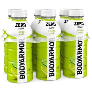 BODYARMOR ZERO Sugar Fruit Punch Electrolyte Drink, Natural Flavors, 20 Fl Oz Bottles (6 Pack), B Vitamins & Antioxidants Sugar Free Hydration(Zero Lemon Lime)