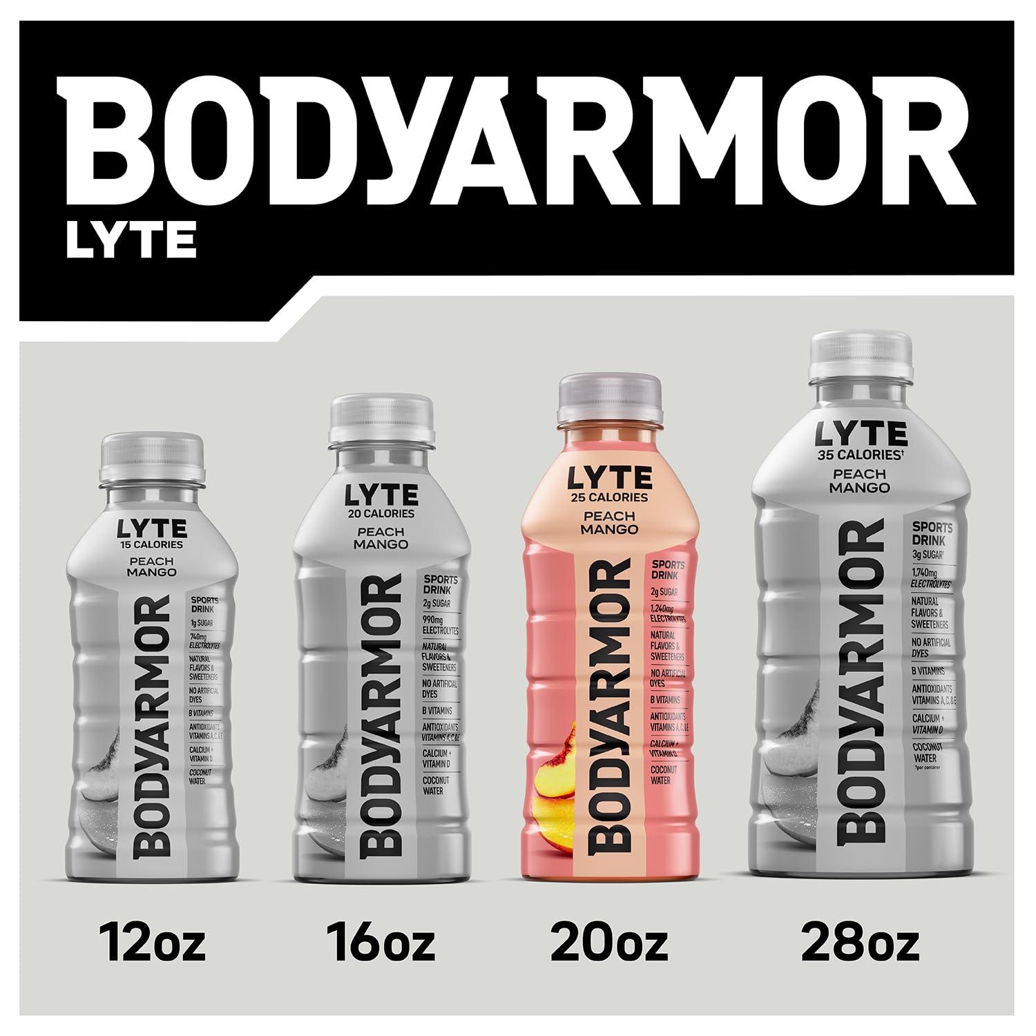 imageBODYARMOR LYTE Sports Drink LowCalorie Sports Beverage Dragonfruit Berry Coconut Water Hydration Natural Flavors With Vitamins PotassiumPacked Electrolytes 20 Fl Oz Pack of 6